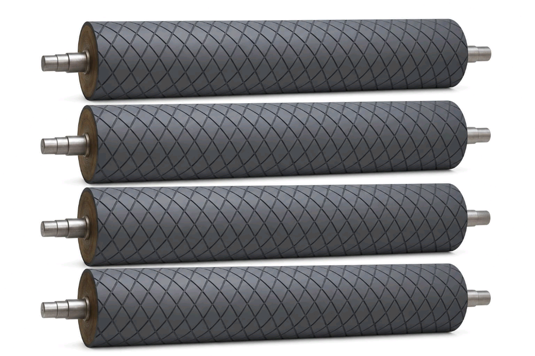 Diamond Knurled Rubber Roll